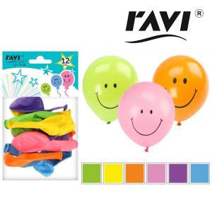 Let's Go Party balony z nadrukiem 12 sztuk RAVI